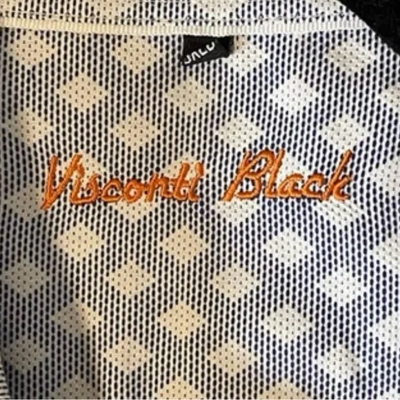 Visconti‎ Black Diamond-Print Flip-Cuff Blue Shirt Smart Casual Cabincore 3XLB - Picture 10 of 10